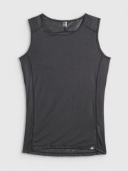 4F Potówka kolarska męska - czarna XL. Czarne koszulki sportowe męskie 4f, m, bez wzorów, ze skóry, bez kołnierzyka, bez ramiączek, rowerowe. Za 119.99 zł.