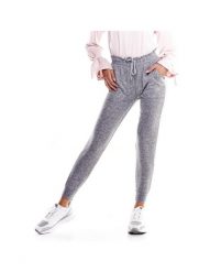Damskie spodnie dresowe z mankietami z cekinami. Szare spodnie dresowe damskie LEONE 1947 APPAREL, l, bez wzorów, z bawełny. Za 109.99 zł.