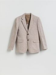 Lniana marynarka regular fit - wielobarwny. Marynarki męskie Reserved, bez wzorów, z tkaniny. Za 459.99 zł.