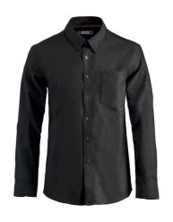Clique Oxford koszula Oxford z długim rękawem 100% bawełna, łatwa w pielęgnacji. Czarne koszule męskie CLIQUE, l, bez wzorów, z bawełny, bez kołnierzyka, bez ramiączek. Za 229.83 zł.