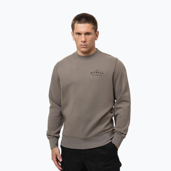 Bluza męska Pitbull Sampson Crewneck Sweatshirt. Brązowe bluzy męskie PITBULL, m, bez wzorów, z bawełny, bez kaptura, na fitness i siłownię. Za 219.99 zł.