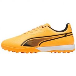 Buty piłkarskie męskie PUMA King Match Tt. Czarne buty sportowe męskie Puma, bez zapięcia, do piłki nożnej. W wyprzedaży za 284.65 zł.