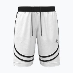 Spodenki koszykarskie męskie Under Armour Curry Signature. Białe krótkie spodenki sportowe męskie Under Armour, m, bez wzorów, do koszykówki. Za 209.99 zł.