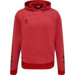 Bluza z kapturem Hummel hmlLEAD poly. Czerwone bluzy sportowe męskie Hummel, m, bez wzorów, z kapturem, na fitness i siłownię. Za 191.50 zł.