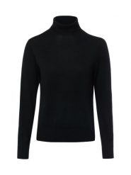 S.Oliver BLACK LABEL bluzka z golfem z domieszką wełny Kobiety czarny, 46. Czarne bluzki damskie s.Oliver BLACK LABEL, s, bez wzorów, z wełny, biznesowe, bez kołnierzyka, bez ramiączek. Za 269.95 zł.