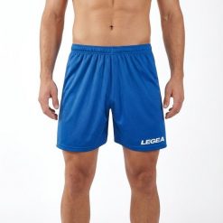 Damskie Szorty Biegowe Oddychający Poliester Niebieski Dusseldorf. Niebieskie szorty sportowe damskie Legea, na lato, bez wzorów, z poliesteru, do biegania. Za 52.00 zł.