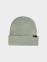 4F Czapka zimowa męska - zielona M. Brązowe czapki i kapelusze męskie 4f, na zimę, bez wzorów, z materiału, klasyczne. Za 59.99 zł.