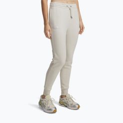Spodnie damskie Under Armour Icon Fleece Jogger summit /. Białe legginsy sportowe damskie Under Armour, bez wzorów, na fitness i siłownię. Za 169.99 zł.