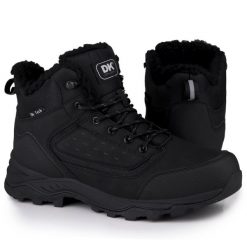 Buty męskie z futerkiem trekkingowe DK VARIAL. Czarne trekkingi męskie DK. Za 189.00 zł.
