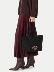 LOVE MOSCHINO Torebka JC4312PP0NKE0000 Czarny. Czarne torebki do ręki damskie Love Moschino, bez wzorów, ze skóry, bez dodatków. Za 749.99 zł.