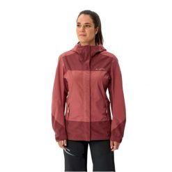 Kurtka trekkingowa damska Vaude Neyland 2,5L z membraną. Czerwone kurtki damskie Vaude, l, bez wzorów, z poliesteru, z kapturem. W wyprzedaży za 540.49 zł.