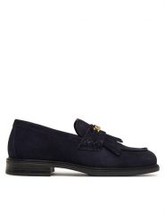 Tommy Hilfiger Loafersy Th Chain Fringe Suede Loafer FW0FW09918 Granatowy. Niebieskie mokasyny damskie Tommy Hilfiger, ze skóry. Za 569.99 zł.