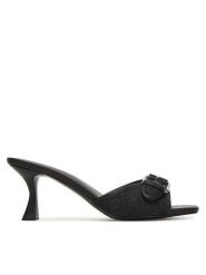 Guess Klapki FLJDI2 FAL03 Czarny. Czarne klapki damskie Guess, z aplikacjami, z materiału, bez obcasa. Za 471.99 zł.