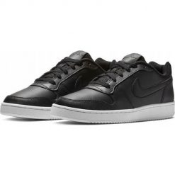 Buty do chodzenia damskie Nike Wmns Ebernon Low. Czarne obuwie sportowe damskie Nike, bez wzorów, z gumy, do koszykówki. Za 372.00 zł.