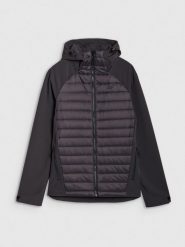 4F Kurtka softshell wiatroodporna membrana 5000 męska - szara XXL. Szare kurtki męskie 4f, m, bez wzorów, z dzianiny, klasyczne, z kapturem. Za 299.99 zł.