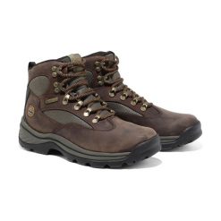 Trzewiki damskie Timberland Chochorua Trail Mid GTX Dk Brown Full Grain. Brązowe obuwie sportowe damskie Timberland, bez wzorów, trekkingowe. Za 799.99 zł.