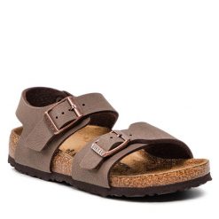 Sandały Birkenstock. Brązowe sandały chłopięce Birkenstock, bez zapięcia. Za 249.99 zł.