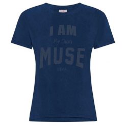 T-Shirt Deha Marbled Graphic Damskie. Niebieskie t-shirty damskie Deha, s, bez wzorów, z bawełny, klasyczne, bez kołnierzyka. Za 284.99 zł.
