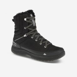 Buty turystyczne męskie Quechua NH100 wodoodporne. Czarne trekkingi męskie QUECHUA, na zimę, przed kolano, trekkingowe. W wyprzedaży za 149.99 zł.