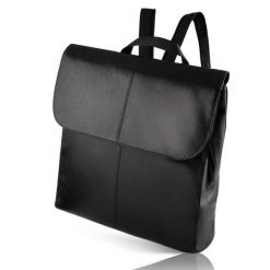 Plecak skórzany damski PAOLO PERUZZI T-72-BL czarny. Czarne plecaki damskie Paolo Peruzzi, bez wzorów, z materiału, biznesowe. Za 359.99 zł.