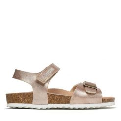 Sandały Geox. Czerwone sandały dziewczęce Geox, bez zapięcia. Za 219.99 zł.