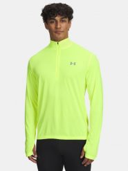 Koszulka męska z długim rękawem UA LAUNCH 1/4 ZIP 6005542-731 M. Żółte koszulki sportowe męskie Under Armour, l, bez wzorów, z materiału, bez kołnierzyka, bez ramiączek, na fitness i siłownię. Za 258.18 zł.