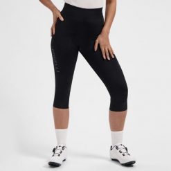Spodenki rowerowe 3/4 damskie Rogelli Essential III z wkładką żelową. Czarne szorty sportowe damskie Rogelli, na jesień, l, bez wzorów, z elastanu, sportowe, rowerowe. Za 281.00 zł.