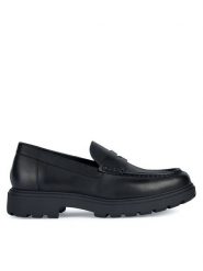 Geox Loafersy U36FRB 00043 C9999 Czarny. Czarne mokasyny męskie Geox, ze skóry. Za 499.99 zł.