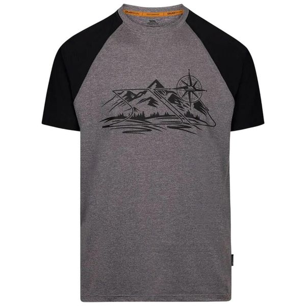 T-shirt Męski Z Górą Fullmer. Szare koszulki sportowe męskie Trespass, l, bez wzorów, z elastanu, bez kołnierzyka. Za 58.99 zł.