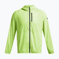Kurtka do biegania męska Under Armour Launch Lightweight. Zielone kurtki męskie Under Armour, l, bez wzorów, sportowe, bez kaptura. Za 319.99 zł.