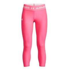 Legginsy dziewczęce Under Armour różowe 7/8. Czerwone legginsy dla dziewczynek Under Armour, bez wzorów, z elastanu. Za 158.55 zł.