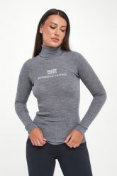 Golf damski wełniany z logo ELISABETTA FRANCHI. Swetry damskie Elisabetta Franchi, bez wzorów, z wełny, bez kołnierzyka, bez ramiączek, bez kaptura. Za 1,369.00 zł.