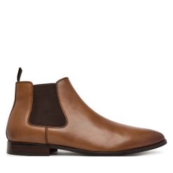 Sztyblety Aldo. Brązowe botki męskie Aldo, bez wzorów, bez zapięcia. Za 499.99 zł.