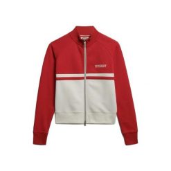 Damska bluza dresowa zapinana na zamek Superdry Ath Ess. Czerwone kurtki sportowe damskie Superdry., bez wzorów, z dresówki, bez kaptura. Za 282.95 zł.