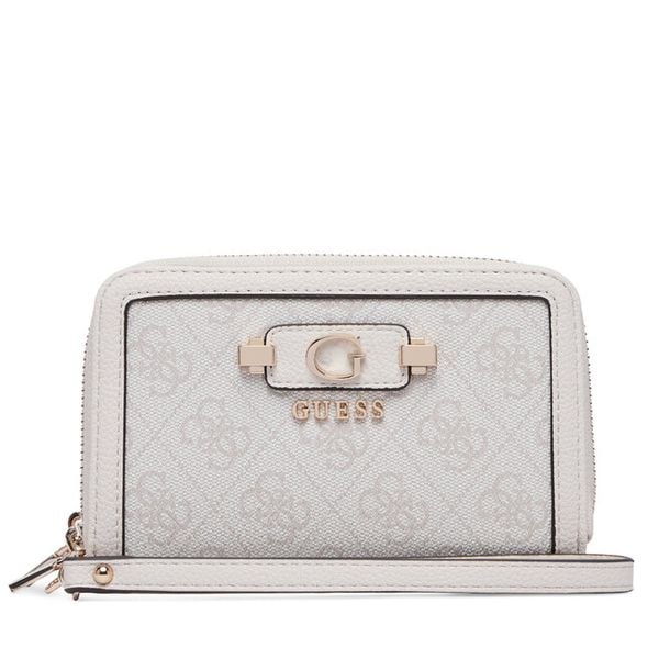 Portfel Guess. Brązowe portfele damskie Guess, z aplikacjami. Za 264.99 zł.