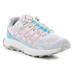 Buty do biegania damskie Merrell Moab Flight. Białe obuwie sportowe damskie Merrell, bez wzorów, z materiału, do biegania. Za 545.00 zł.