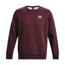 Bluza fitness męska Under Armour Essential Fleece Crew. Brązowe bluzy męskie Under Armour, bez zapięcia, na fitness i siłownię. Za 189.99 zł.