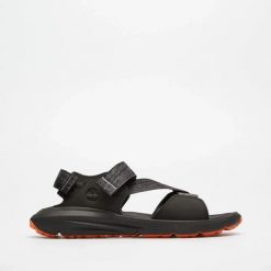 Timberland Motion Dune Backstrap Sandal Black Sandały męskie. Czarne sandały męskie Timberland, ze skóry, bez zapięcia. Za 319.99 zł.