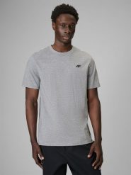 4F T-shirt regular gładki męski (3-pack) - szary+czarny+granatowy L. Czarne t-shirty męskie 4f, l, bez wzorów, z bawełny, biznesowe, bez kołnierzyka. Za 129.99 zł.