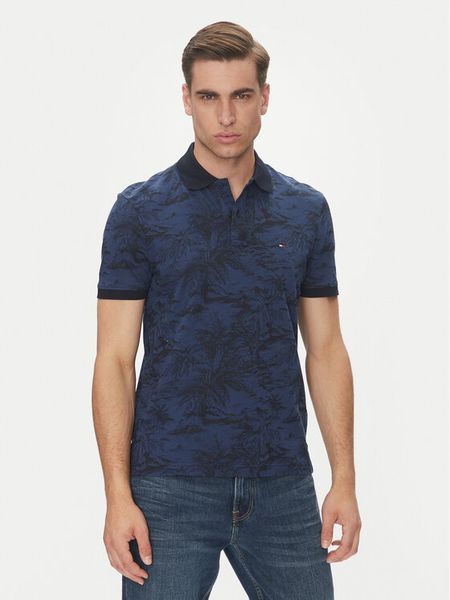 Tommy Hilfiger Polo MW0MW38475 Granatowy Regular Fit. Niebieskie koszulki polo męskie Tommy Hilfiger, l, bez wzorów, z bawełny, bez ramiączek. Za 269.99 zł.