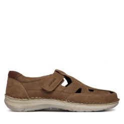 Sandały Josef Seibel. Brązowe sandały męskie Josef Seibel, bez zapięcia. Za 439.99 zł.