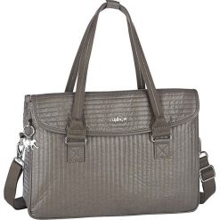 Torebka "Superwork S" w kolorze szarobrązowym - 38 x 25,5 x 12,5 cm. Brązowe torby na ramię damskie Kipling, w paski, z materiału. W wyprzedaży za 237.95 zł.