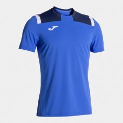 Koszulka Joma Toledo. Niebieskie koszulki sportowe męskie Joma, l, bez wzorów, ze skóry, bez kołnierzyka, bez ramiączek, do piłki nożnej. Za 161.00 zł.