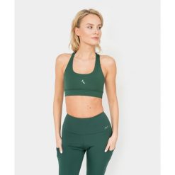 Stanik Carpatree Libra zielony. Zielone obuwie sportowe damskie Carpatree, bez wzorów, z materiału, na fitness i siłownię. W wyprzedaży za 119.99 zł.