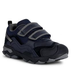 Sneakersy Geox. Niebieskie trampki i tenisówki chłopięce Geox, bez wzorów, bez zapięcia. Za 179.99 zł.