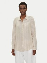Gap Koszula 885287-13 Beżowy Regular Fit. Brązowe bluzki damskie GAP, xl, bez wzorów, ze lnu, bez kołnierzyka, bez ramiączek. Za 159.99 zł.
