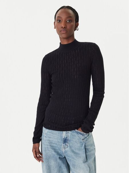 Patrizia Pepe Sweter 8K0368/K307-K103 Czarny Regular Fit. Czarne swetry damskie Patrizia Pepe, bez wzorów, z syntetyku, bez kołnierzyka, bez ramiączek, bez kaptura. Za 919.99 zł.