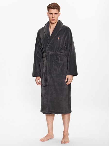 Polo Ralph Lauren Szlafrok 714899683003 Szary Regular Fit. Szare szlafroki męskie Polo Ralph Lauren, m, bez wzorów, z bawełny, bez ramiączek, bez kaptura. Za 409.99 zł.