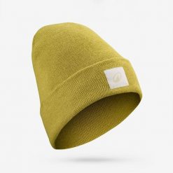 Czapka narciarska dla dorosłych Quechua Freerider 500. Zielone czapki i kapelusze damskie WED'ZE, na zimę, bez wzorów, z dzianiny, sportowe. Za 69.99 zł.