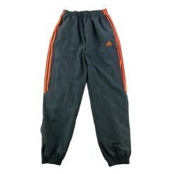 Second life - Spodnie dresowe męskie 3-Stripes Paski pomarańczowe - Jak nowy. Szare paski damskie Adidas, bez wzorów, z dresówki, sportowe. Za 143.46 zł.